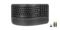 Logitech 920-012327 klawiatura Biuro RF Wireless + Bluetooth QWERTZ Niemiecki Grafitowy
