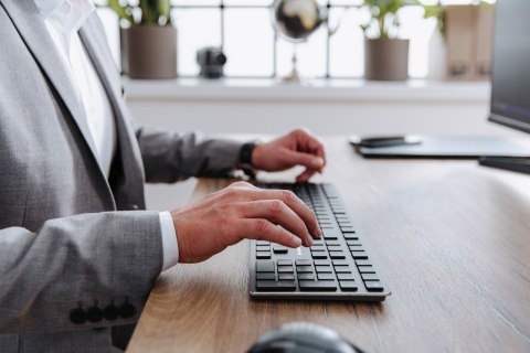 Klawiatura bezprzewodowa X Ultra Low Profile/Cordless USB czarna Niemcy