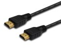 SAVIO KABEL HDMI 2M V2.0 HIGH SPEED, ETHERNET/3D CZARNY, ZŁOTE KOŃCÓWKI CL-195