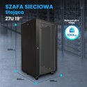 Extralink Szafa rack 27U 800x800 Czarna stojąca