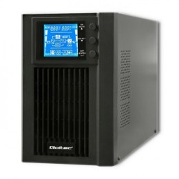 Qoltec 53042 zasilacz UPS Podwójnej konwersji (online) 1 kVA 800 W 2 x gniazdo sieciowe