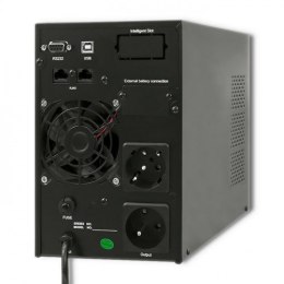 Qoltec 53042 zasilacz UPS Podwójnej konwersji (online) 1 kVA 800 W 2 x gniazdo sieciowe