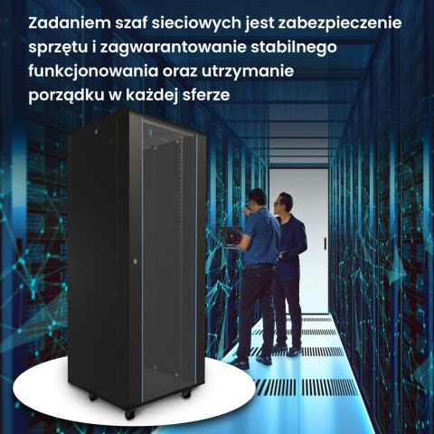 EXTRALINK SZAFA RACK STOJĄCA 32U 800X800 CZARNA