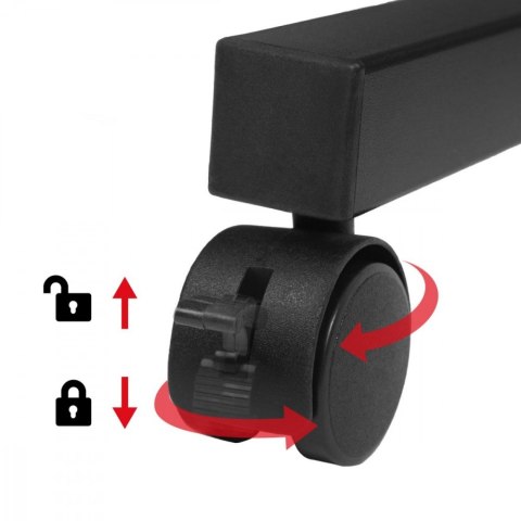 Maclean Mobilne biurko regulowane MC-124 B max 50kg, regulacja wysokości 67-115 cm, blat 80x60 cm