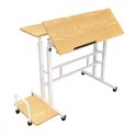 Maclean Mobilne biurko regulowane MC-124 W regulacja wysokości 67-115cm, max 50kg, blat 80x60 cm