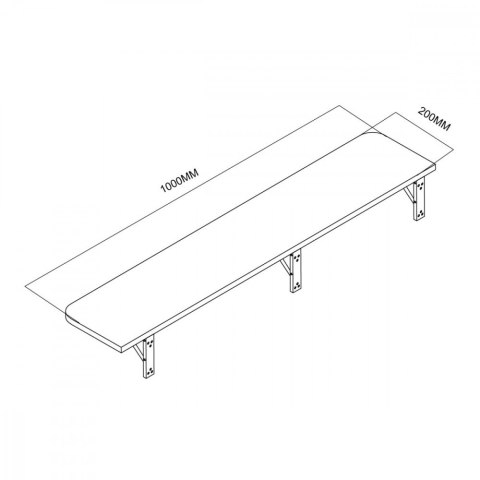 Maclean Składana półka 100x20cm MC-129 WD