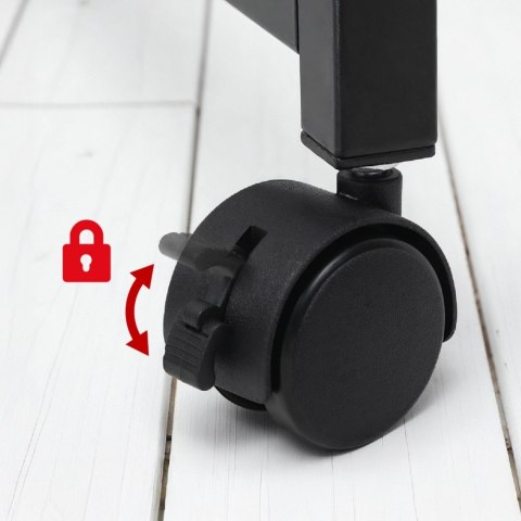 Maclean Składane biurko stolik MC-126 B blat 100x58 cm, max 50kg Czarne