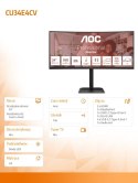 AOC Monitor CU34E4CV 34 cale 120Hz Curved VA HDMIx2 DP RJ45 HAS Głośniki
