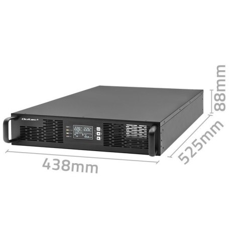 Qoltec Zasilacz awaryjny UPS do RACK 3kVA 3000W Power Factor 1.0 LCD EPO USB On-line
