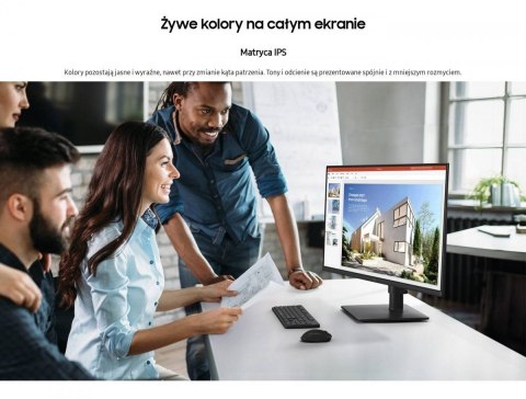 Samsung Monitor 27 cali S40GD IPS 1920x1080 FHD 16:9 2xHDMI 1xDP 2xUSB-A 2.0 1xUSB-B 5ms 100Hz HAS+PIV głośniki płaski 3YOn-Site (LS27D4
