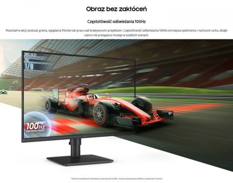 Samsung Monitor 27 cali S40GD IPS 1920x1080 FHD 16:9 2xHDMI 1xDP 2xUSB-A 2.0 1xUSB-B 5ms 100Hz HAS+PIV głośniki płaski 3YOn-Site (LS27D4