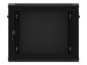 SZAFA INSTALACYJNA RACK WISZĄCA 19" 9U 600X450 CZARNA DRZWI PERFOROWANE LANBERG (FLAT PACK)