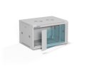 ALANTEC Szafa wisząca 19" 6U 600x450, drzwi szklane, kolor szary, do samodzielnego montażu - Flat Pack (SW-6U-600-450-01-SF)