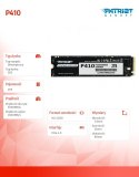Patriot Dysk SSD 2TB P410 PCIe M.2 Gen4 x4 NVMe 1.4 2280 5000/4500MB/s