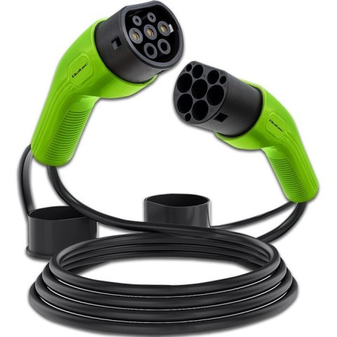Qoltec 52474 kabel do ładowania pojazdów elektrycznych Czarny Typ 2 5 m