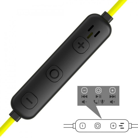 Hama Słuchawki Freedom Athletics II dokanałowe z mikfrofonem żółte