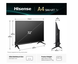 Hisense Telewizor LED 32 cale 32A4Q
