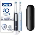 Szczoteczki - Oral-B iO 3 Matt Black/Ice Blue czarny/błękitny zestaw