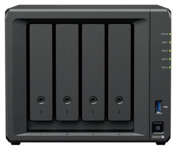 Synology DS925+ | 4-zatokowy serwer NAS, AMD Ryzen, 4GB RAM, 2x 2.5GbE RJ-45, 2x M.2 NVMe, Tower