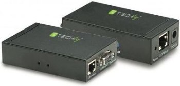 Techly 301122 Extender/Repeater sygnału VGA i Audio po skrętce Cat5 / Cat5e / Cat6, do 300m_