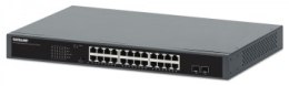 Intellinet 561907 Switch Gigabit 24x RJ45 PoE+ 370W, 2x SFP 1GbE