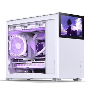 Jonsbo D31 Screen obudowa Micro-ATX, Tempered Glass - biały