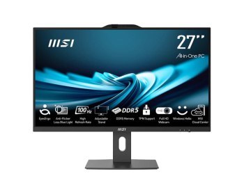MSI AIO PRO AP272P 14M-867XEU i5-14400 27 IPS LED FHD Non-Touch Anti-Glare 16GB SSD512GB M.2 AX211 WiFi 6E NoOS Black