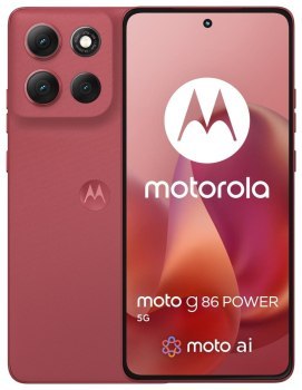 Smartfon Motorola moto g86 Power 5G PB8X0035PL Dimensity 7300 6,67'' 120Hz 12GB 256GB 5G DS And15 czerwony