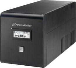 POWER WALKER UPS LINE-IN VI 1000 LCD 1000VA 2X SCHUKO+2X IEC C13 RJ11/45 USB LCD