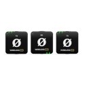 RODE Wireless ME Dual - Kompaktowy bezprzewodowy system mikrofonowy z dwoma nadajnikami do nagrywania dwukanałowego (czarny)