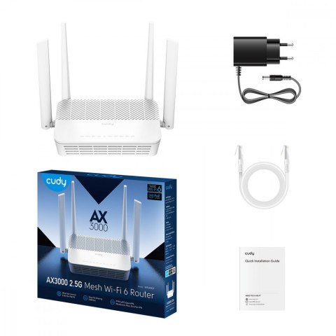 Cudy Router AX3000 2.5G Wi-Fi 6 Mesh PoE Router