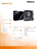 ASRock Płyta główna B660M Pro RS s1700 4DDR4 DP/HDMI M.2 mATX