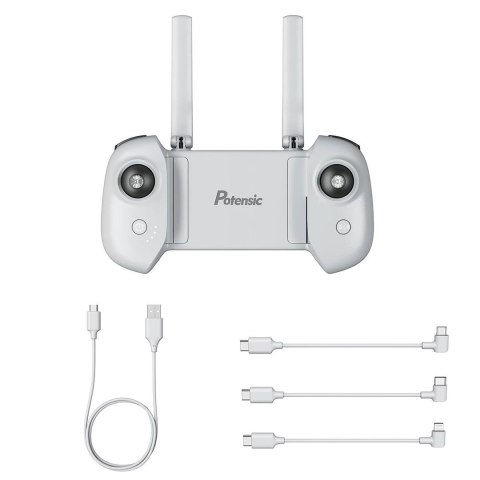 Pilot do drona z gimbalem z 1 kablem ładującym USB i 3 kablami OTG