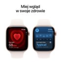Apple Watch Series 11 GPS, koperta 46 mm z aluminium w kolorze różowego złota, pasek sportowy w kolorze łagodnego różu - rozmiar S/M