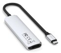 Satechi 4-w-1 USB-C Slim Multiport Adapter 4K - aluminiowy adapter do urządzeń mobilnych USB-C (USB-C, 4K HDMI, 2x USB-A) (silve