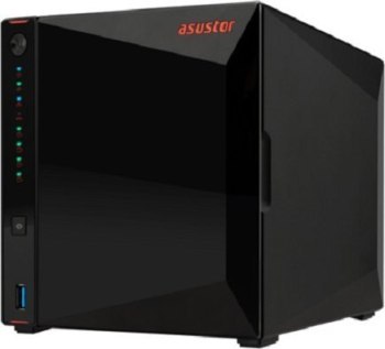 NAS Asustor AS5404T; Tower; 4x (3.5 SATA HDD/ 2.5 SSD); Intel Celeron N5105; 4GB DDR4 SODIMM (max. 16GB) 2x 2.5GbE  4x M.2 22