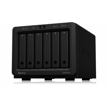 Synology DS620slim | 6-zatokowy (2.5'') serwer NAS, Intel Celeron, 2GB RAM, 2x 1GbE RJ-45, Tower
