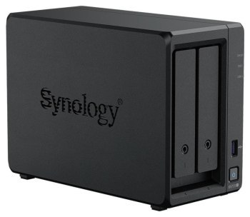 Synology DS725+ | 2-zatokowy serwer NAS, AMD Ryzen, 4GB RAM, 2.5GbE i 1GbE RJ-45, 2x M.2 NVMe, Tower
