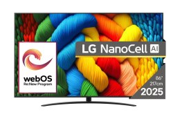 Telewizor LG NanoCell 86NANO81A3A 86'' 4K Ultra HD WebOS Dolby Digital DVB-T2 Czarny