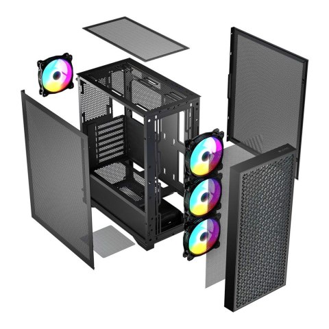 LOGIC OBUDOWA DART PRO ARGB MIDI USB TYPE-C CZARNA (WYPRZEDAŻ)