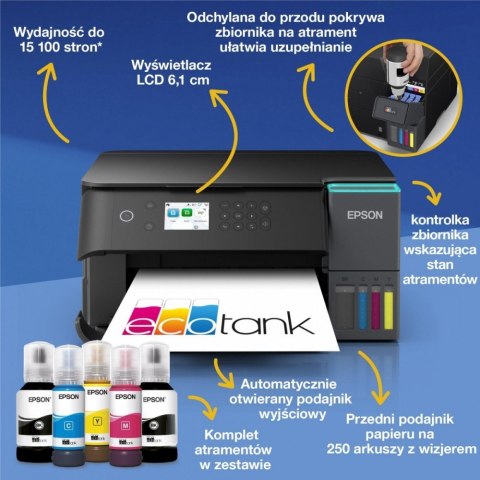 Epson Urządzenie wielofunkcyjne L6360 ITS A4/35ppm/W(LAN)/100k stron/czarna