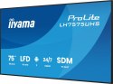 IIYAMA Monitor 75 cali LH7575UHS-B2AG,24/7,IPS,ANDROID.11,4K, WiFi, iiSignage2, FailOver, EShare, 24/7, full daisy chain