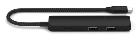 Satechi 4w1 USB-C Slim Multiport Adapter 4K - aluminiowy adapter do urządzeń mobilnych USB-C (USB-C, 4K HDMI, 2x USB-A) (black)