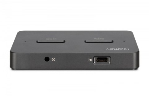 Digitus Stacja dokująca USB-C 3.2 Gen2 dla dysków SSD M.2 Duo NVMe oraz SATA (max. 2x 4 TB) z czytnikiem kart SD-Express 7.1 (max. 2 TB)