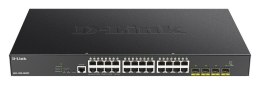 D-Link Przełącznik DGS-1250-28XMP 24GE PoE+ 4SFP+