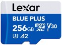 Lexar Karta pamięci microSD 256GB C10 A2 U3 V30 170MB/s Blue Plus