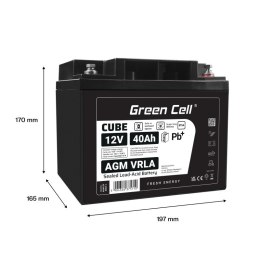 Green Cell Akumulator AGM VRLA 12V 40Ah IP54