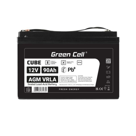 Green Cell Akumulator AGM VRLA 12V 90Ah IP54