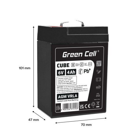 Green Cell Akumulator AGM VRLA 6V 4Ah IP54