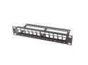 LANBERG PATCH PANEL PUSTY 12 PORT 1U 10" Z ORGANIZEREM DO MODUŁÓW KEYSTONE CZARNY PPKS-9112-B